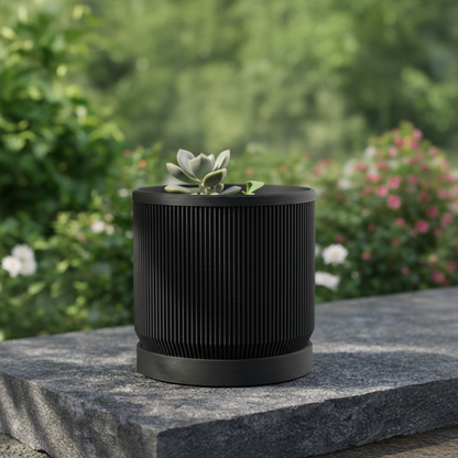 Extra Small Mid-Century Modern Pot - Charcoal