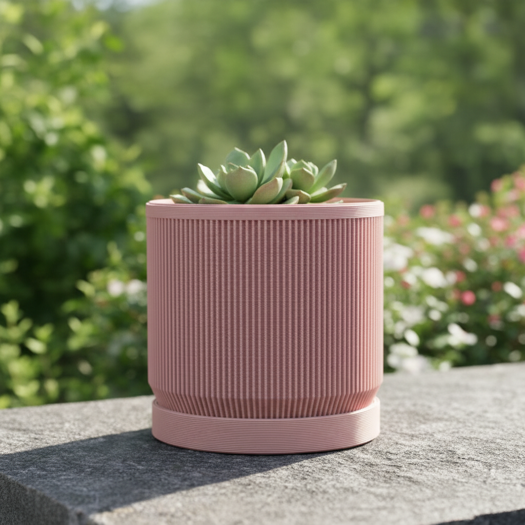 Extra Small Mid-Century Modern Pot - Dusty Rose