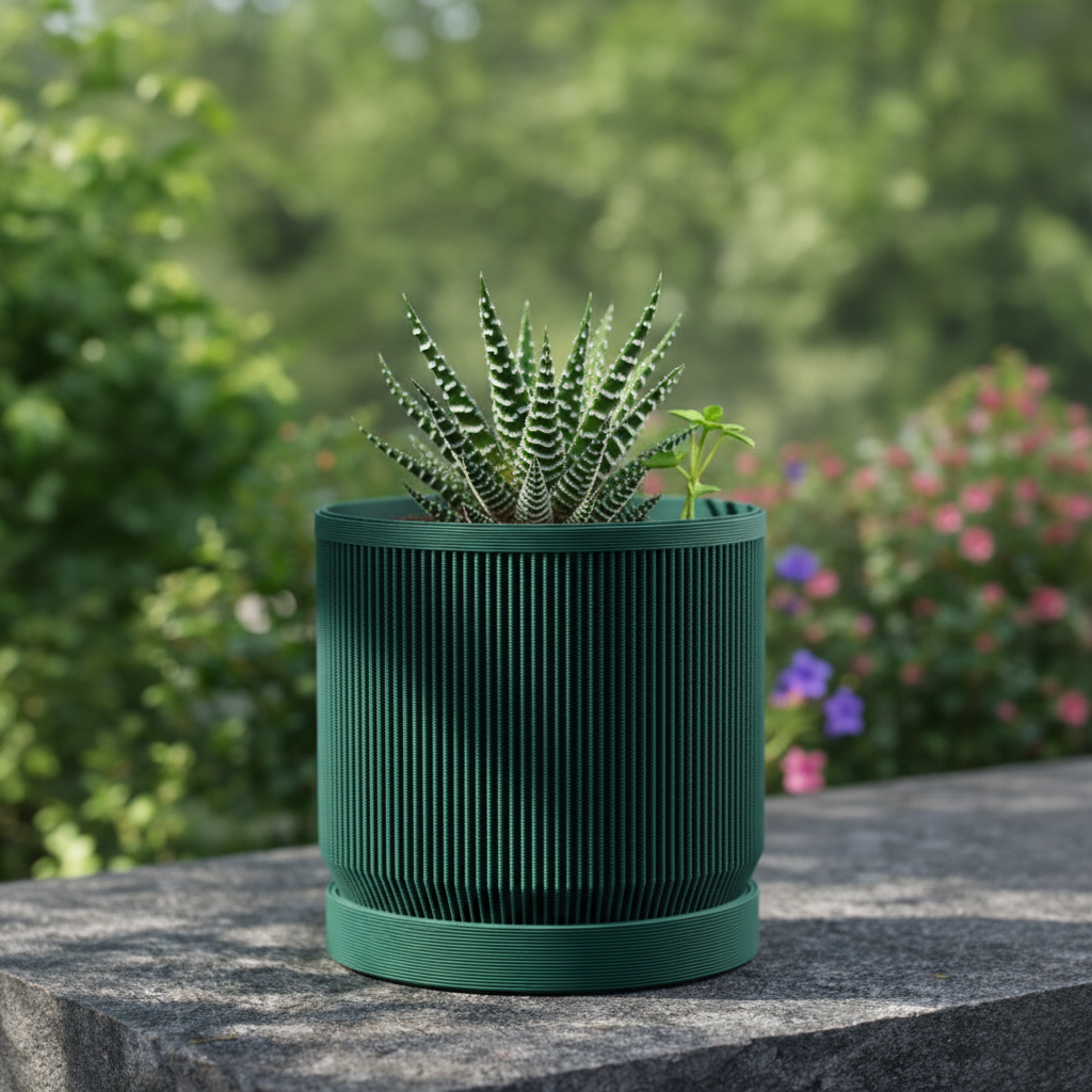 Extra Small Mid-Century Modern Pot - Green