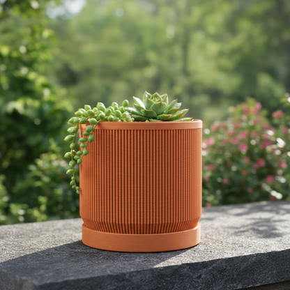 Extra Small Mid-Century Modern Pot - Terracotta