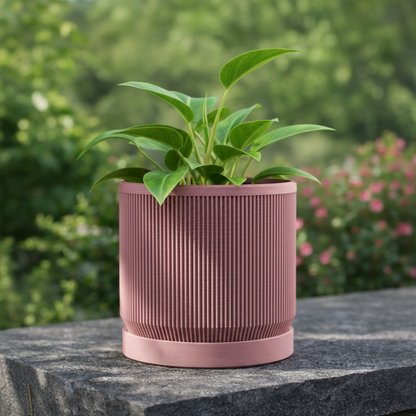 Medium Mid-Century Modern Pot - Dusty Rose