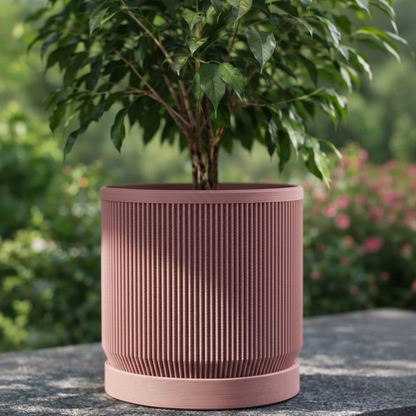 Medium Mid-Century Modern Pot - Dusty Rose