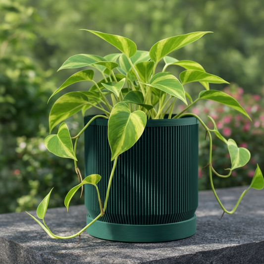 Medium Mid-Century Modern Pot - Green