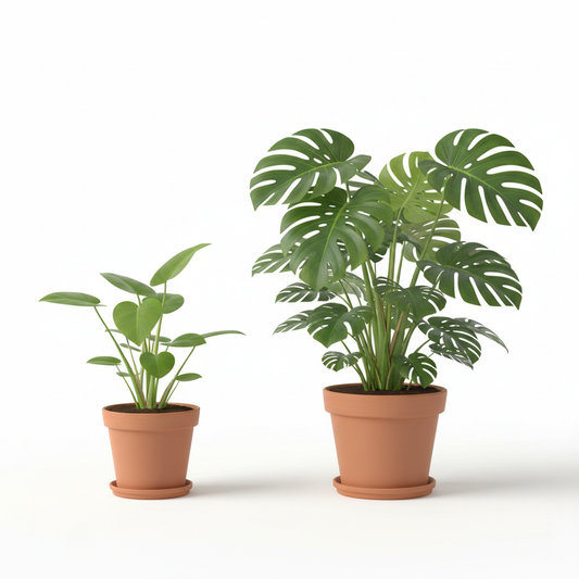 Monstera 'SplitLeaf' size comparison