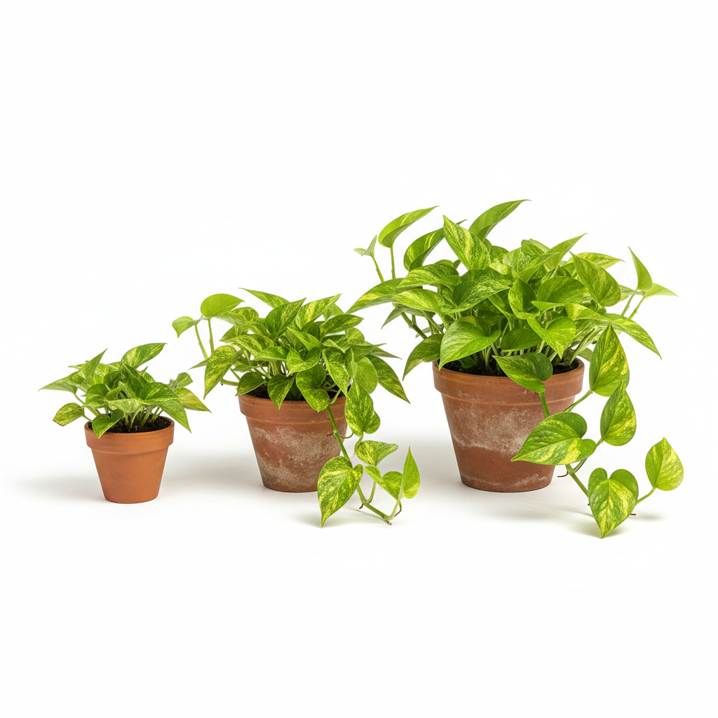 Pothos 'Golden' size comparison