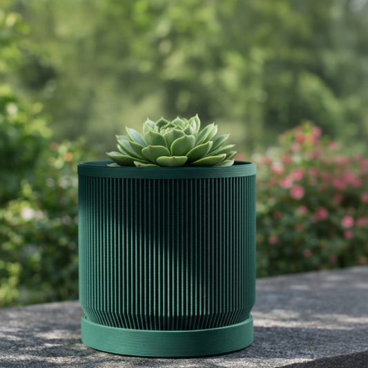 Small Mid-Century Modern Pot - Green